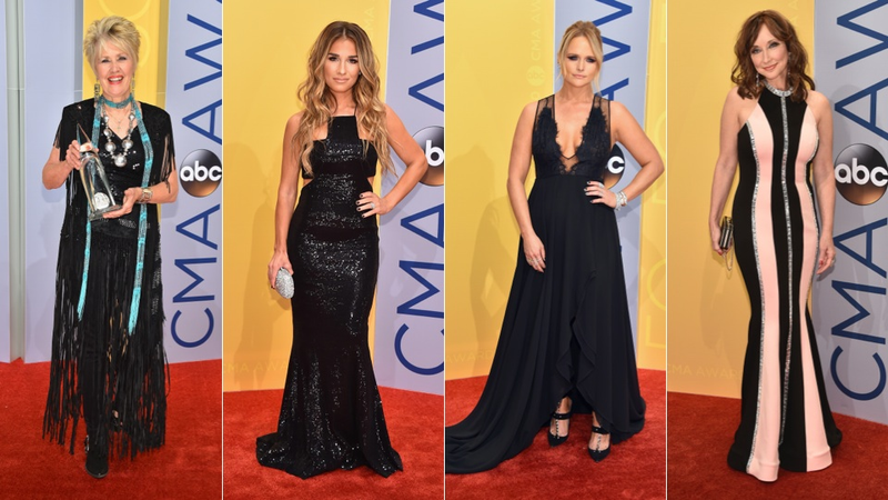 Illustration for article titled All the Country Royalty Wore Leather and Lace on the 50th Annual CMAs Red Carpet